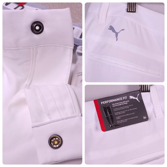 PUMA NWT DryCELL Golf Shorts Men’s 34 White – Moisture Wicking, Performance Fit - Picture 7 of 10